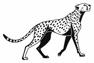cheetah sihouette black vector