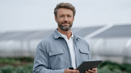 Sustainable Farmer Using Drone Technology in Eco-Friendly Agriculture