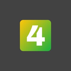 number one on white background