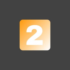 number one on white background