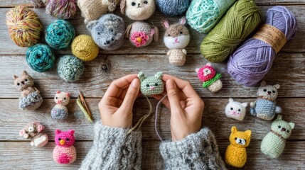 Crafting Amigurumi Tiny Crochet Animals and Yarn
