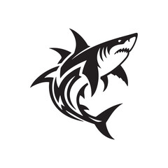 vector illustration of a shark silhouette 
