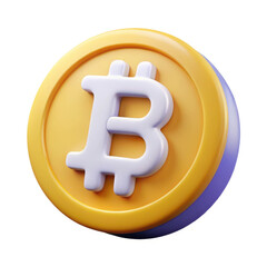 Obraz premium 3d bitcoin coin isolated on white background