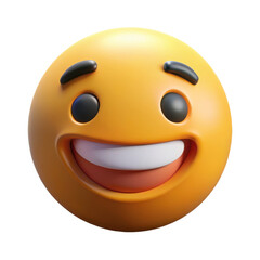 Fototapeta premium 3d smiling emoticon isolated on white background