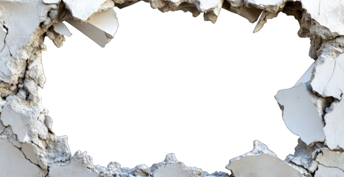 A hole punched through a wall