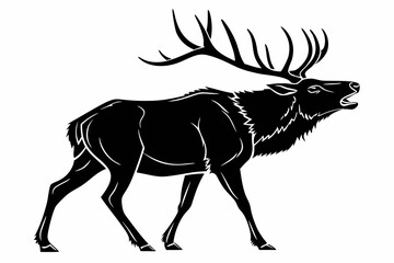 elk sihouette black vector