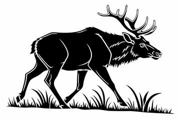 elk sihouette black vector