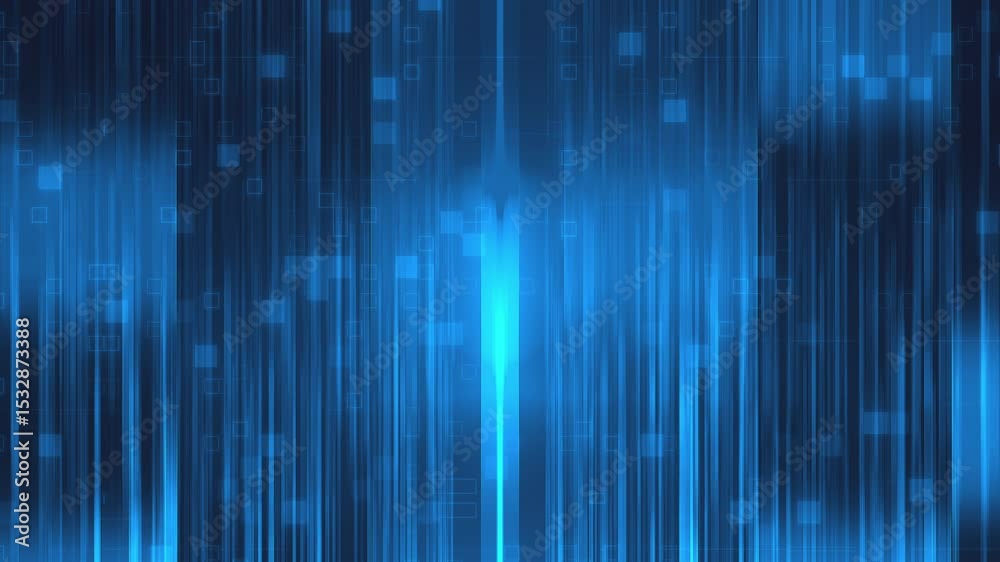 Poster blue abstraction with vertical lines. computer generated 3d render