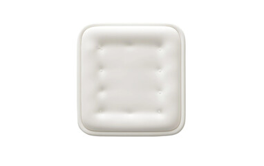 Smart sleep tracker pad with thin white fabric and real time monitoring features isolated on transparent background PNG