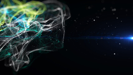 Technology organics glowing wave creating a mesmerizing futuristic scene illustration