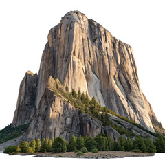 Fototapeta premium El Capitan in Yosemite National Park, Isolated on Transparent Background