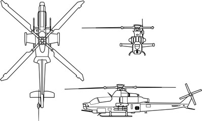 Bell_AH-1Z_Viper_Line_Drawing