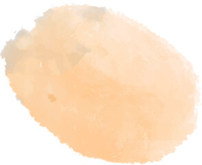 Abstract peach watercolor blotch is forming with transparent background, soft oval shape © vectorfusionart