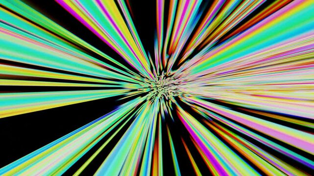 a colorful light streaks in the dark