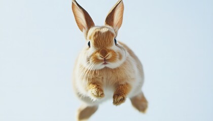 Fototapeta premium Adorable bunny in mid-air.