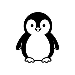 Obraz premium Cute Cartoon Penguin Illustration - Antarctic Animal Vector