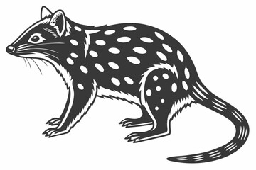 quoll sihouette black vector