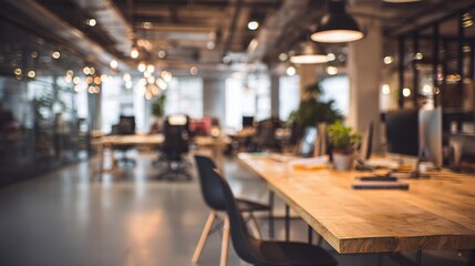 Modern Coworking Suite with Soft Focus in Bright Open Space