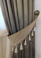 brown velvet curtain, beautiful curtain, curtain, interior decor
