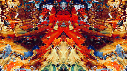 Abstract art background . Hand painting artwork on canvas .