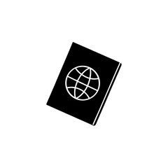 passport icon on white background  .svg