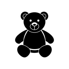 teddy bear icon on white background  .svg
