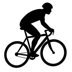Obraz premium silhouette of a man riding a bike