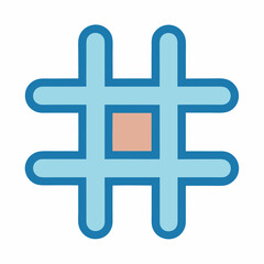 Obraz premium blue snowflake icon on white