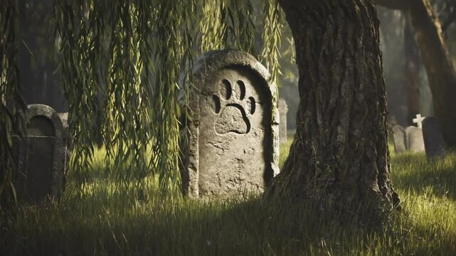 Dog's gravestone.
