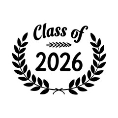 Black vector badge silhouette with laurel wreath and clasp design element