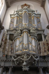 Orgue baroque à l'église à Amsterdam. Pays-Bas