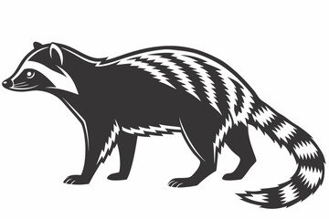 civet silhoette black vector