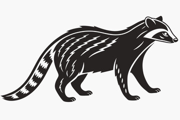 civet silhoette black vector