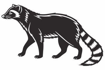 civet silhoette black vector
