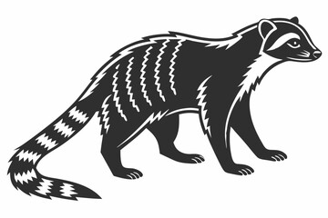 civet silhoette black vector