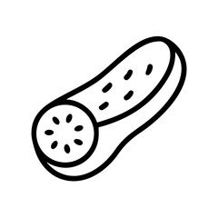  A cucumber slice