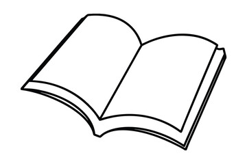 Open book line art illustration simple design education reading knowledge