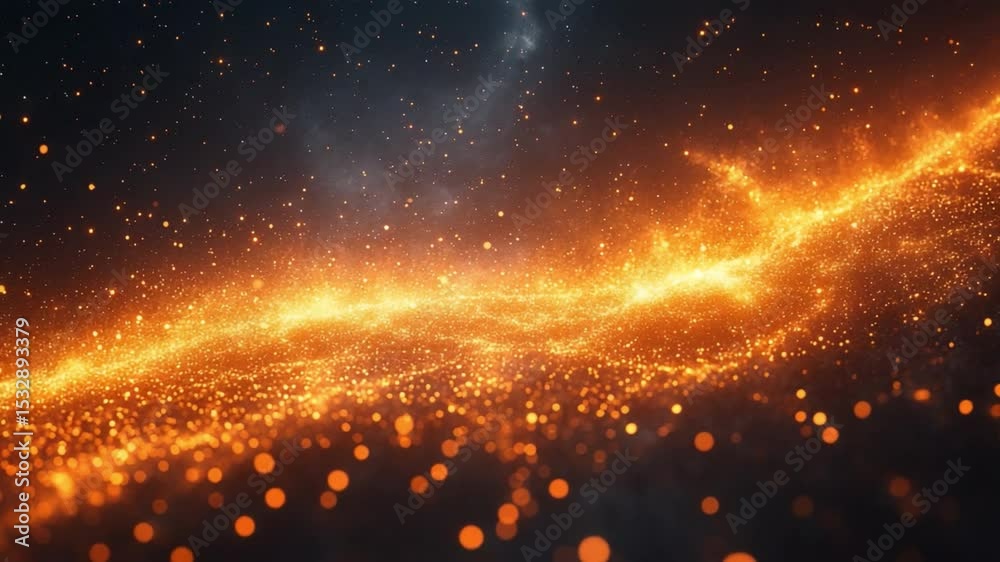 Poster eternal blaze: the image showcases a vivid display of cosmic energy. an intense, flowing stream of b