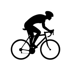 bicycle cyclist silhouette riding road bicycle background
