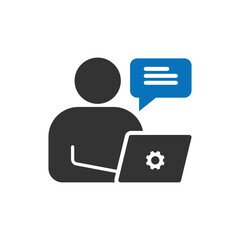 People work communication with laptop 
