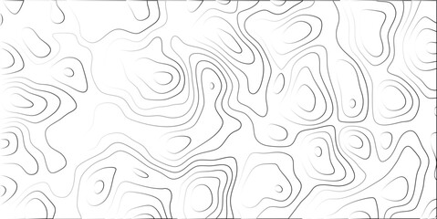Abstract topographic map pattern with contours in shades of gray on a white background creating a textured organic flow