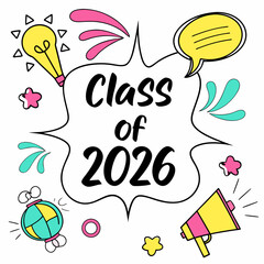 Class of 2026 graduation announcement fun design