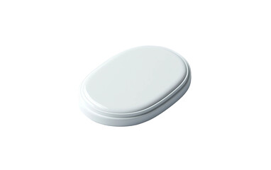 White minimalist wearable medical sensor patch designed for real time health monitoring isolated on transparent background PNG
