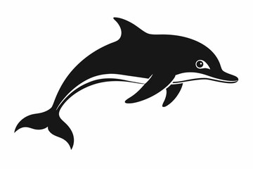 porpoise sihouette black vector