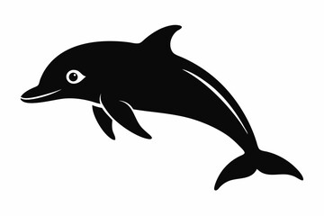 porpoise sihouette black vector