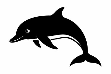 porpoise sihouette black vector