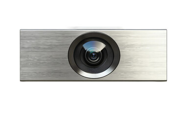 Smart video doorbell featuring wide view camera for advanced front door monitoring isolated on transparent background PNG