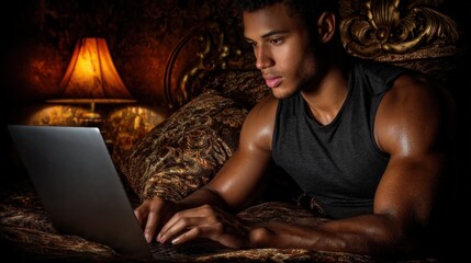 Senior hands typing on laptop, concept of digital literacy