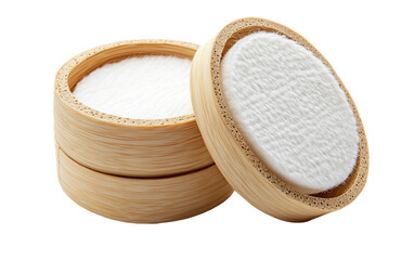 Multi pack of reusable makeup remover pads in soft fabric for ecofriendly skincare isolated on transparent background PNG
