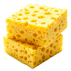 Realistic dry cleaning sponges stacked, transparent background